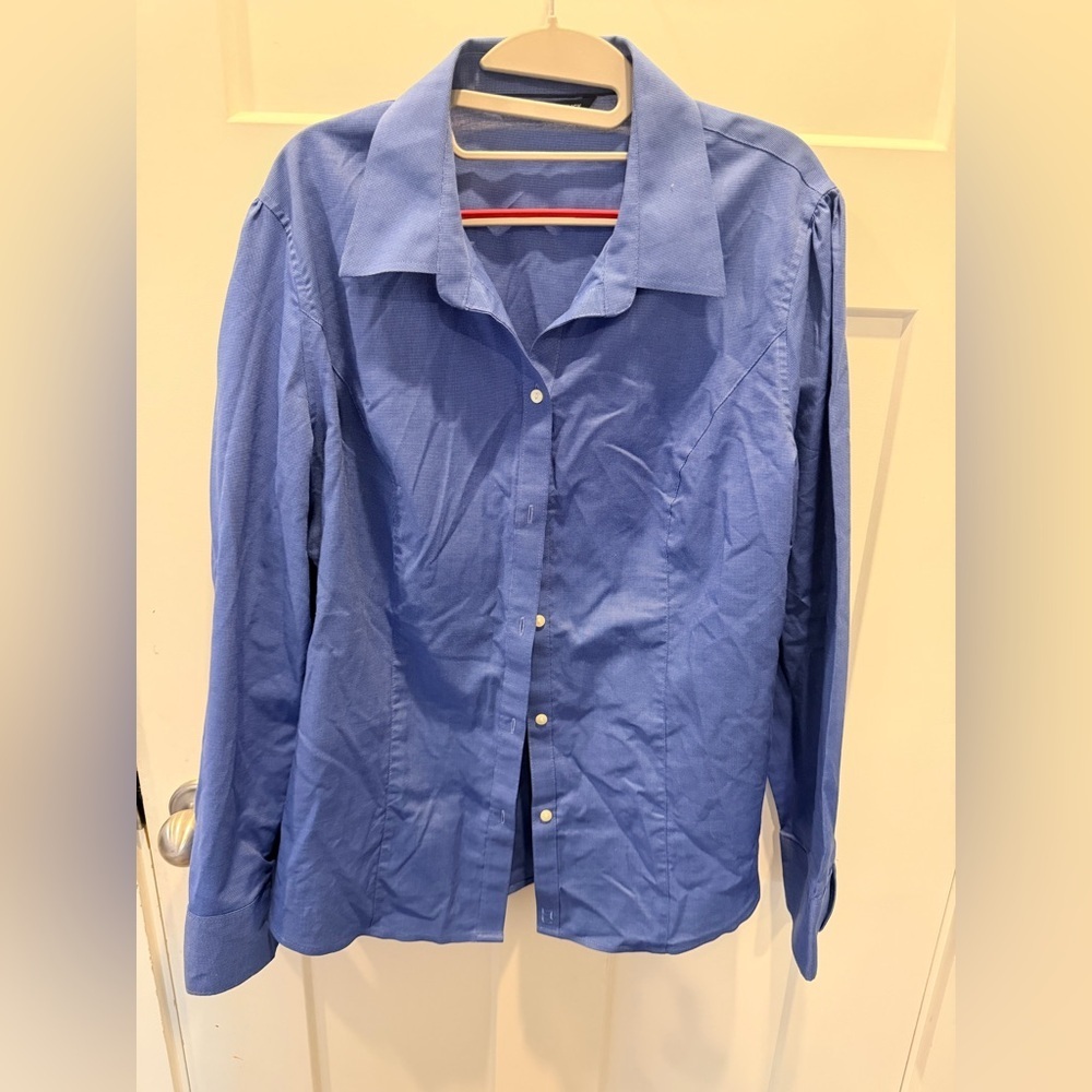 Cutter & Buck Women’s Blue Button Down Shirt XL Long Sleeve Work Blouse